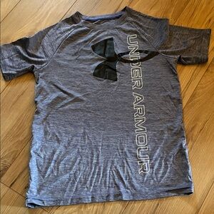 Under Armour Heathered Gray Tee with Black Logo